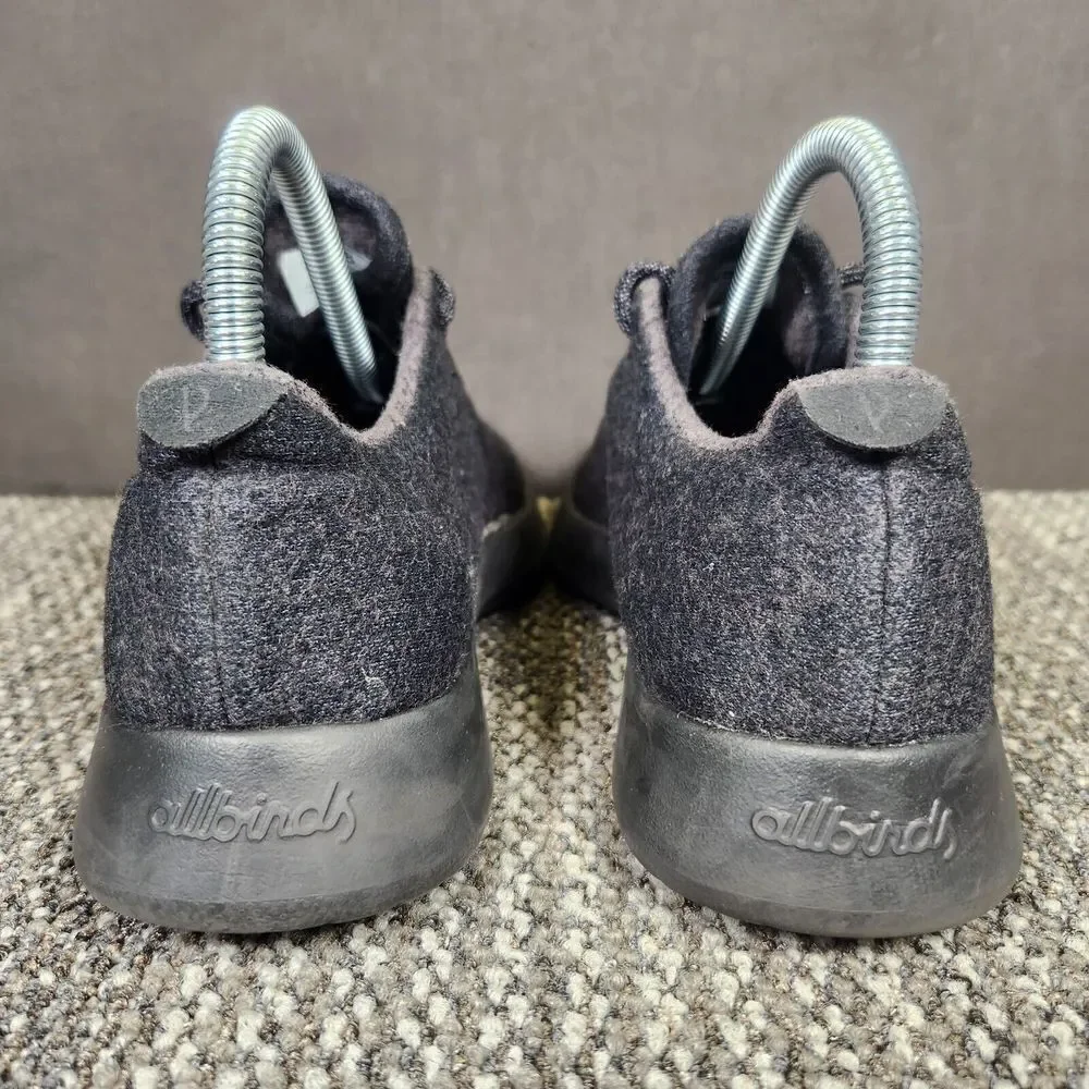 Allbirds Wool Runners Womens 8 Black Gray Sneakers Athletic Classic Casual Shoes
